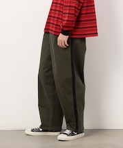ストレッチツイルワイドテーパードラインパンツ