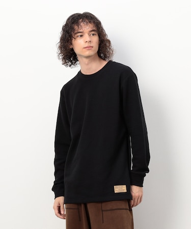 裏起毛ワッフル 長袖Ｔシャツ