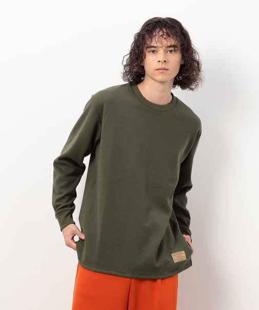 裏起毛ワッフル 長袖Ｔシャツ