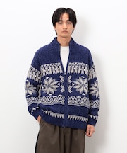 雪柄 ドライバーズニット