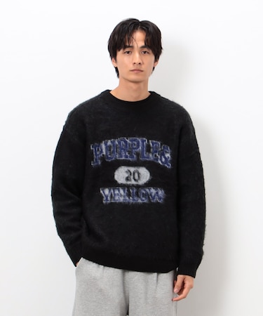 起毛 カレッジロゴ プルオーバー