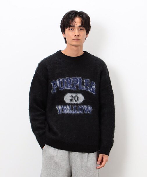 起毛 カレッジロゴ プルオーバー