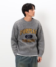 起毛 カレッジロゴ プルオーバー