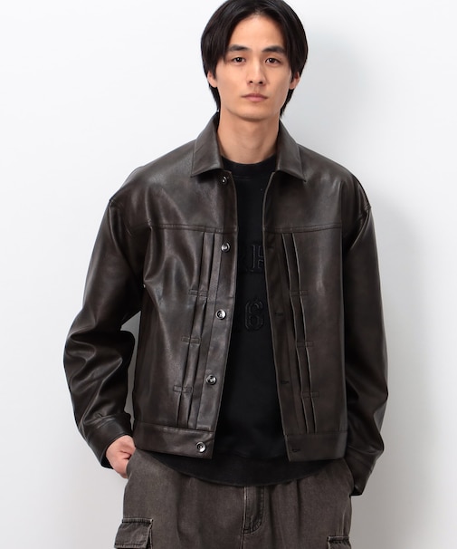 合成皮革Gジャン