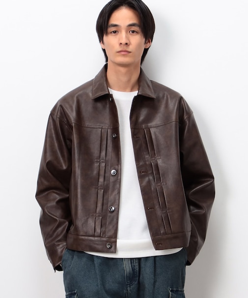 合成皮革Gジャン