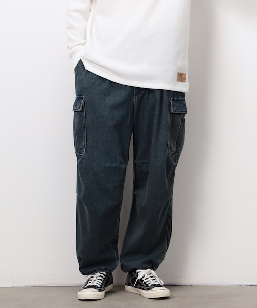 デニムワイドカーゴパンツ