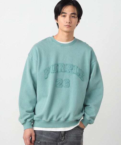 フロストアップリケ裏毛プルオーバー