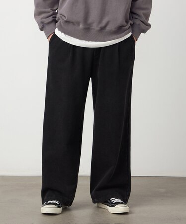 フロスト裏毛ワイドパンツ