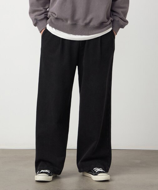 フロスト裏毛ワイドパンツ