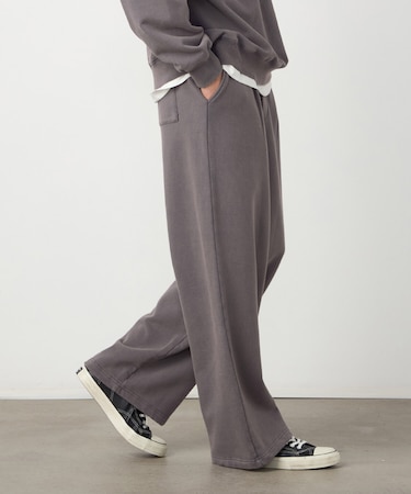 フロスト裏毛ワイドパンツ