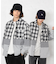 切り替えチェックシャツ