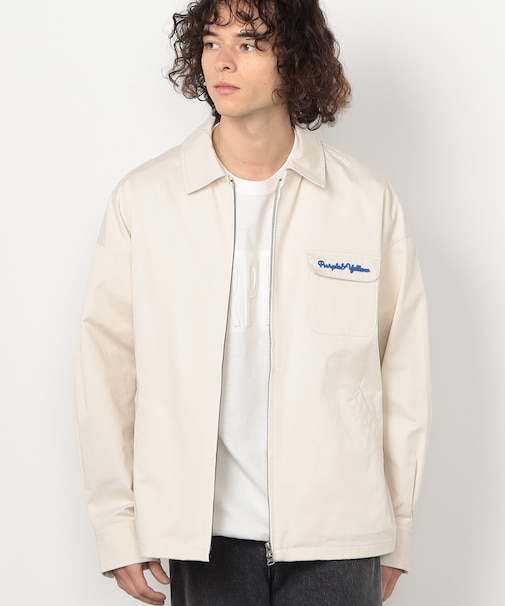 コットンセルロースツイル バック刺繍ブルゾン