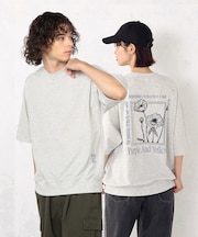 インレイボタニカル刺繍 半袖プルオーバー