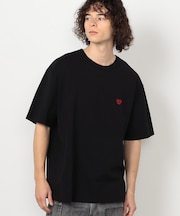 ハートロゴ刺繍 半袖Tシャツ