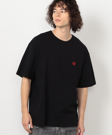 ハートロゴ刺繍 半袖Tシャツ