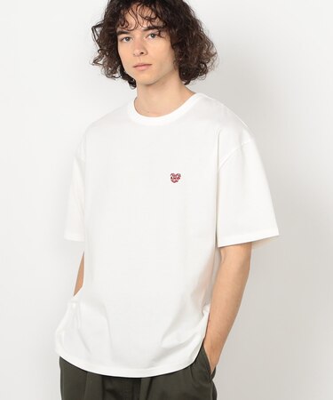 ハートロゴ刺繍 半袖Tシャツ
