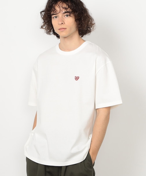 ハートロゴ刺繍 半袖Tシャツ