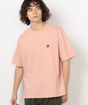 ハートロゴ刺繍 半袖Tシャツ