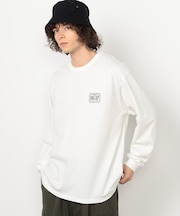 フロスト加工プリント長袖Tシャツ