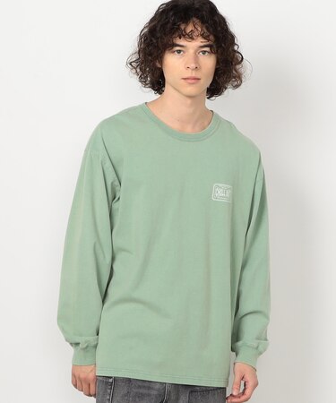 フロスト加工プリント長袖Tシャツ