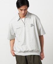 ハーフジップ ポロプルオーバー