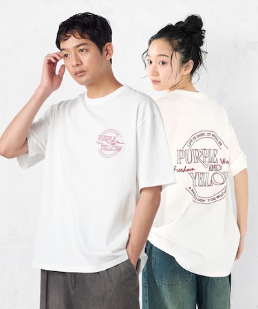 バックサークルロゴ刺繍 半袖Tシャツ