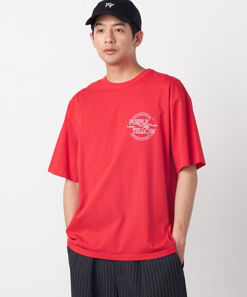 バックサークルロゴ刺繍 半袖Tシャツ