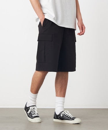 ポリエステルストレッチ カーゴショートパンツ