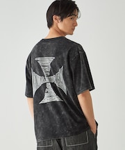 バックプリント フロスト半袖Tシャツ