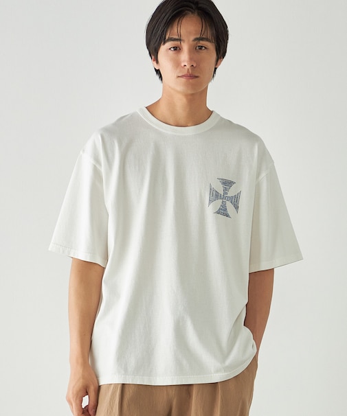 バックプリント フロスト半袖Tシャツ