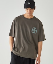 バックプリント フロスト半袖Tシャツ