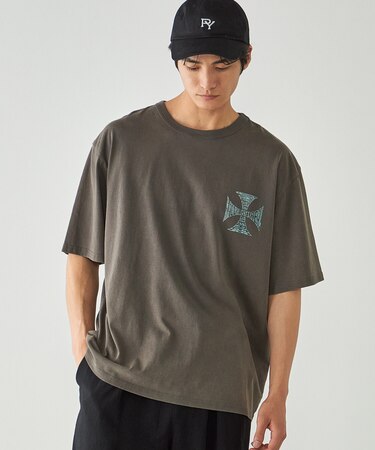 バックプリント フロスト半袖Tシャツ