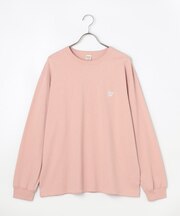 ハートロゴ刺繍 長袖Tシャツ
