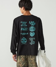バックプリント 長袖Tシャツ