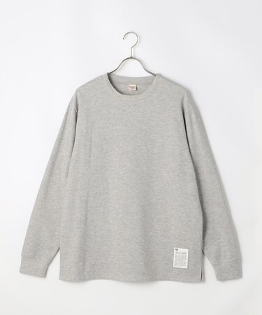 裏起毛ワッフル 長袖Tシャツ