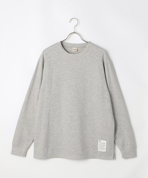 裏起毛ワッフル 長袖Tシャツ