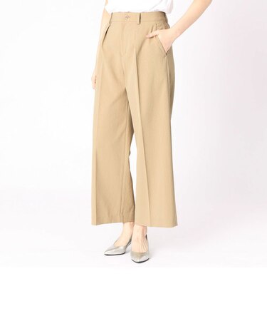 アンクル丈 ストレート ワイドパンツ