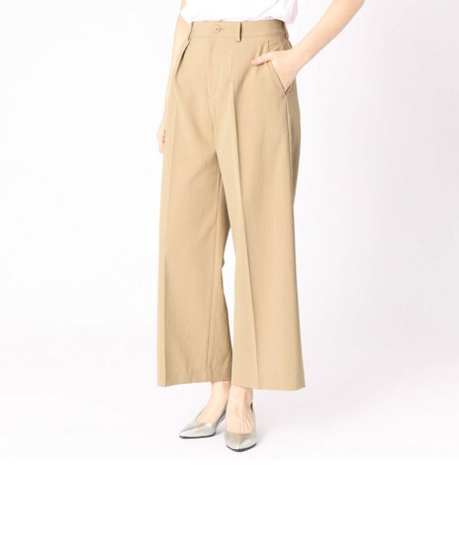 アンクル丈 ストレート ワイドパンツ