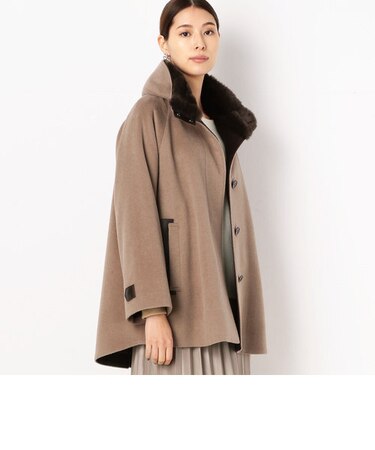 【2021年モデル】アンゴラウール Ａラインショートコート