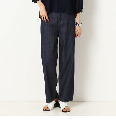【ウォッシャブル】6オンスライトデニム ワイドパンツ