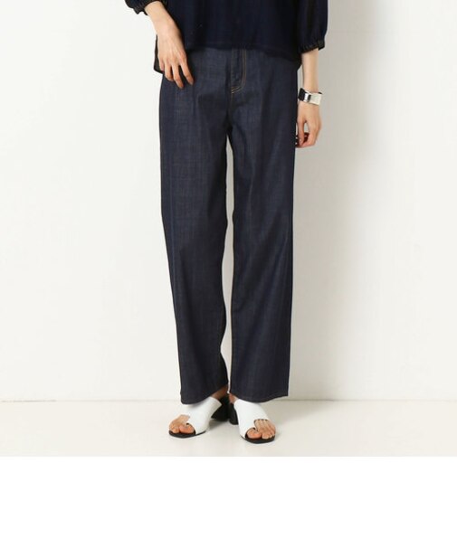 【ウォッシャブル】6オンスライトデニム ワイドパンツ