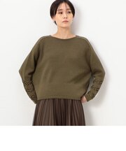 袖口ケーブル ニット