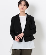 〔 Sサイズ 〕 キュプラストレッチサテン クロップドジャケット