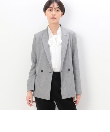 【セットアップ対応】グレンチェックストレッチ ジャケット