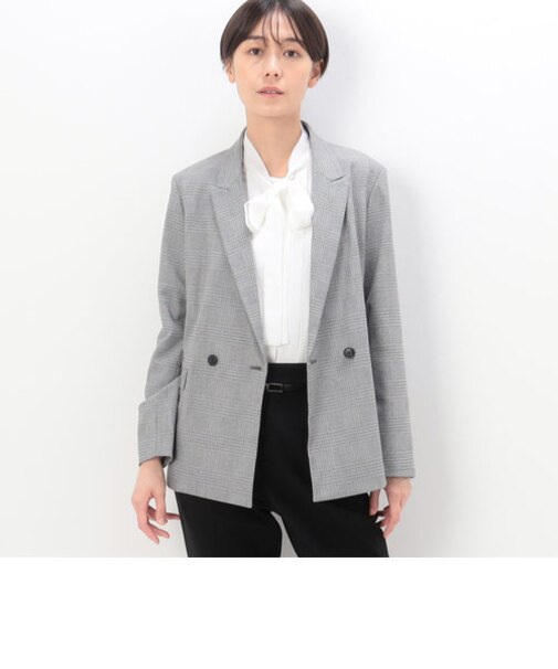 【セットアップ対応】グレンチェックストレッチ ジャケット