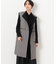 〔 TALLサイズ 〕 【リバーシブル】無地×ハウンドトゥースダブルフェイス ロングジレ