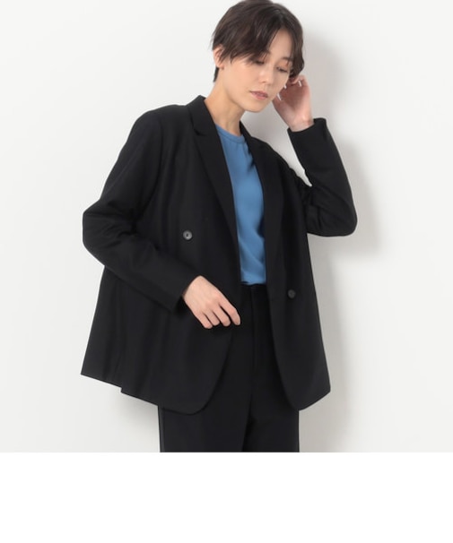 〔 Sサイズ 〕 【セットアップ対応】2WAYストレッチフラノ ダブルブレストジャケット
