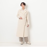 アンゴラウール コンバーチブルロングコート