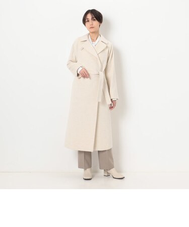 アンゴラウール コンバーチブルロングコート