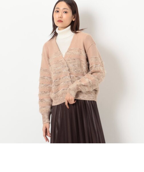ミックスボーダー カーディガン
